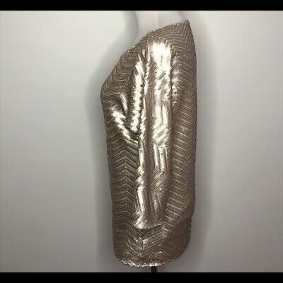 NWOT White and Black Sequin Blouses Size S - Picture 5 of 8